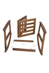 Asedia İskandinav Naturel Retro Minderli Puflu Sallanan Sandalye Dİnlenme Koltuğu thumbnail 5