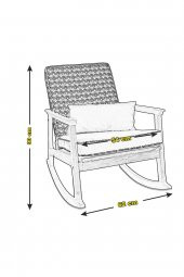 Asedia İskandinav Naturel Retro Minderli Puflu Sallanan Sandalye Dİnlenme Koltuğu thumbnail 8