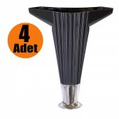 Mobilya Kanepe Masa Sehpa Ayağı Baza Ayak Siyah 15 cm (4 Adet) - 1