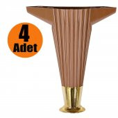 Mobilya Kanepe Sehpa Ayağı Baza Ayak Kahverengi 15 cm (4 Adet) thumbnail 1