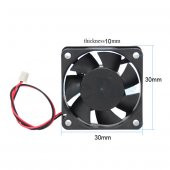 30x30x10 mm 12V DC Kare Fan - 1