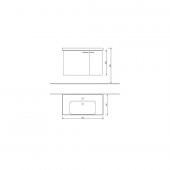 DENKO Terra 90 cm MDF Alize Banyo Dolabı Alt Modül ve Lavabo - 3