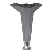 Mobilya Kanepe Koltuk Sehpa Tv Ünitesi Konsol Ayağı 22 Cm Baza Ayakları Antrasit Krom - 1