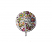 FOLYO BALON HAPPY BİRTHDAY ÇİÇEK KELEBEK 18 DÜ 15 - 1