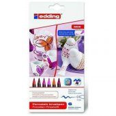 Edding 4200 Porselen Kalemi Sıcak Renkler (6 lı Paket) - 1