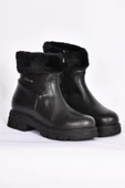 Pierre Cardin 52059 Kadın Siyah Cilt Deri Bot - 4