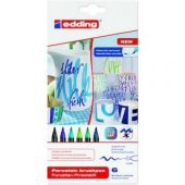 Edding 4200 Porselen Kalemi Soğuk Renkler (6 lı Paket) - 1