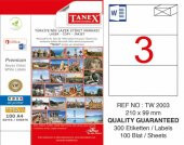 TANEX LASER ETİKET TW-2003 - 210 X 99 MM ÜCRETSİZ KARGO - 1