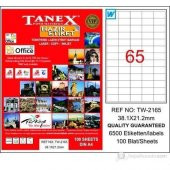 Tanex TW-2165 - 38,1 x 21,2 mm Laser Etiket 100 Adet - 1