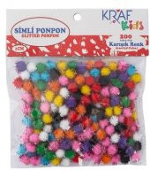 KRAF KİDS PONPON 1 CM SİMLİ 200 LÜ KK75 ÜCRETSİZ KARGO - 1