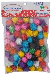KRAF KİDS PONPON 2 CM SİMLİ 100 LÜ KK85 ÜCRETSİZ KARGO - 1