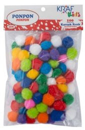 KRAF KİDS PONPON 2 CM 100 LÜ KK80 ÜCRETSİZ KARGO - 1