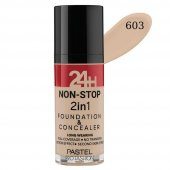 Pastel 24 H Non-Stop 2 İn 1 Fondeten Concealer No:603 - 1