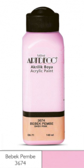 ARTDECO AKRİLİK BOYA 140 ML BEBEK PEMBE Y-070R-3674 - 1