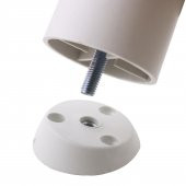 Mobilya Masa Sehpa Ayağı Bağlantı Aparatı Açılı Dereceli Ayak Tabanı Beyaz thumbnail 2