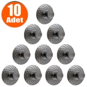 Dinar Çekmece Dolap Dolabı Kapak Kulpu Kulpları Kulbu Füme Metal Kulp (10 ADET) Mobilya Mutfak thumbnail 1