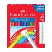 10+2 Renk Silinebilir Keçeli Kalem Faber Keçeli Boya Kalemi 1 Paket - 2