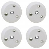 Mobilya Masa Sehpa Ayağı Bağlantı Aparatı Açılı Dereceli Ayak Tabanı Beyaz (4 ADET) - 1