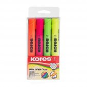 Fosforlu İşaret Kalem Seti 4 lü 1 Paket - 1