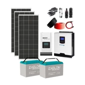 Güneş Enerjisi Solar Paketi 1kVA İnverter 210W Güneş Paneli 100Ah Jel Akü thumbnail 1