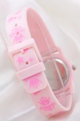 Yeni Model Toz Pembe Kalpli Prenses Tacı Analog 6-13 Yaş Kız Çocuk Kol Saati ST-304187 thumbnail 2