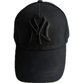 Siyah Beyaz Ny Nakışlı  Şapka Kep  Sarı Tek Ebat thumbnail 10