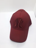 Siyah Beyaz Ny Nakışlı  Şapka Kep  Sarı Tek Ebat thumbnail 6