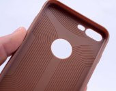 Apple iPhone 8 Plus Kılıf Kumaş Kaplama Yumuşak Silikon - 9