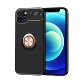 Apple iPhone 14 Kılıf Zore Ravel Yüzüklü Silikon Kılıf thumbnail 6