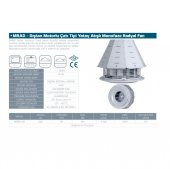 Kayıtes Mrad 315 Dıştan Motorlu Çatı Tipi Yatay Atışlı Radyal 310mm Fan 1930 m3/h Yerli Üretim Monofaze Havalandırma Fanı AGMair Agm - 2