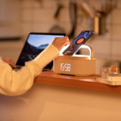 Stobom Keyif Taşınabilir Bluetooth Hoparlör Saat Wireless Şarj Cihazı - 5