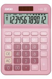 Daxi X-200 Pembe Masaüstü Hesap Makinesi 12 Haneli - 1