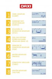 Daxi X-700 Pembe Bilimsel Hesap Makinesi 552 Fonksiyon - 3