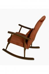 Asedia Trend Ceviz Turuncu Kapitoneli Sallanan Sandalye Dinlenme Emzirme Baba Tv Okuma Koltuğu Berjer thumbnail 3