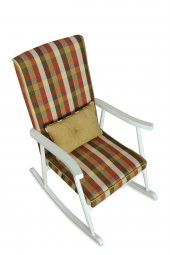 Asedia Trend Lake Ekose Döşemeli Sallanan Sandalye Dinlenme Emzirme Baba Tv Okuma Koltuğu Berjer thumbnail 1