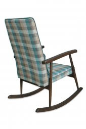 Asedia Trend Ceviz Ekose Döşemeli Sallanan Sandalye Dinlenme Emzirme Baba Tv Okuma Koltuğu Berjer thumbnail 2