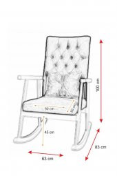 Asedia Trend Lake Hardal Döşemeli Sallanan Sandalye Dinlenme Emzirme Baba Tv Okuma Koltuğu Berjer thumbnail 3