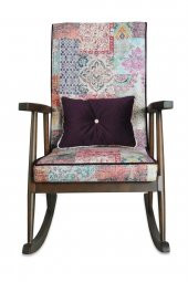 Asedia Trend Ceviz Otantik Döşemeli Sallanan Sandalye Dinlenme Emzirme Baba Tv Okuma Koltuğu Berjer thumbnail 1