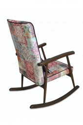 Asedia Trend Ceviz Otantik Döşemeli Sallanan Sandalye Dinlenme Emzirme Baba Tv Okuma Koltuğu Berjer thumbnail 3