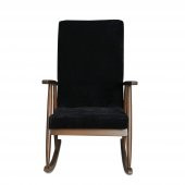 Asedia Trend Ceviz Siyah Sallanan Sandalye Dinlenme Emzirme Baba Tv Okuma Koltuğu Berjer thumbnail 2