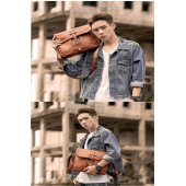 K&M King Men 2022 Trend Erkek Omuz Çanta Poliüretan Deri Öğretmen Öğrenci Evrak Omuz Çantası Siyah - 9