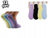Pola 2125 Likralı Bayan Bambu Sneaker Çorap 12li - 1