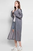 Eva Trend Unisex Siyah Yağmurlık  Turuncu Standart - 6