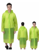 Eva Trend Unisex Siyah Yağmurlık  Yeşil Standart - 5