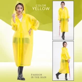 Eva Trend Unisex Siyah Yağmurlık  Sarı Standart thumbnail 5