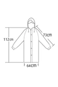 Eva Trend Unisex Siyah Yağmurlık  Turuncu Standart - 3