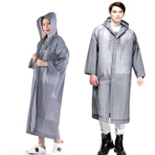 Eva Trend Unisex Siyah Yağmurlık Gri Standart - 3