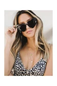 Kalp Çerçeve Güneş Gözlüğü Cat Eye Kalp Gözlük Siyah Tek Ebat - 6