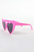 Kalp Çerçeve Güneş Gözlüğü Cat Eye Kalp Gözlük Pembe Tek Ebat - 2