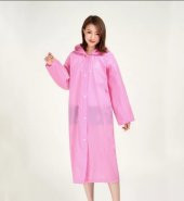 Raıncoat Yağmurluk - Siyah  Pembe Tek Ebat - 5